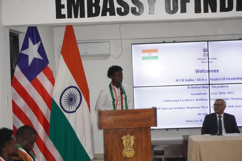 Honouring of 20 Liberian Students Awarded ICCR India–Africa Maitri Scholarships for AY 2026-2027 – 06 July 2026